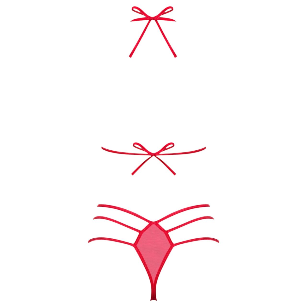 Obsessive Giftella - masnis fehérnemű szett (piros) Obsessive Giftella - masnis fehérnemű szett (piros)