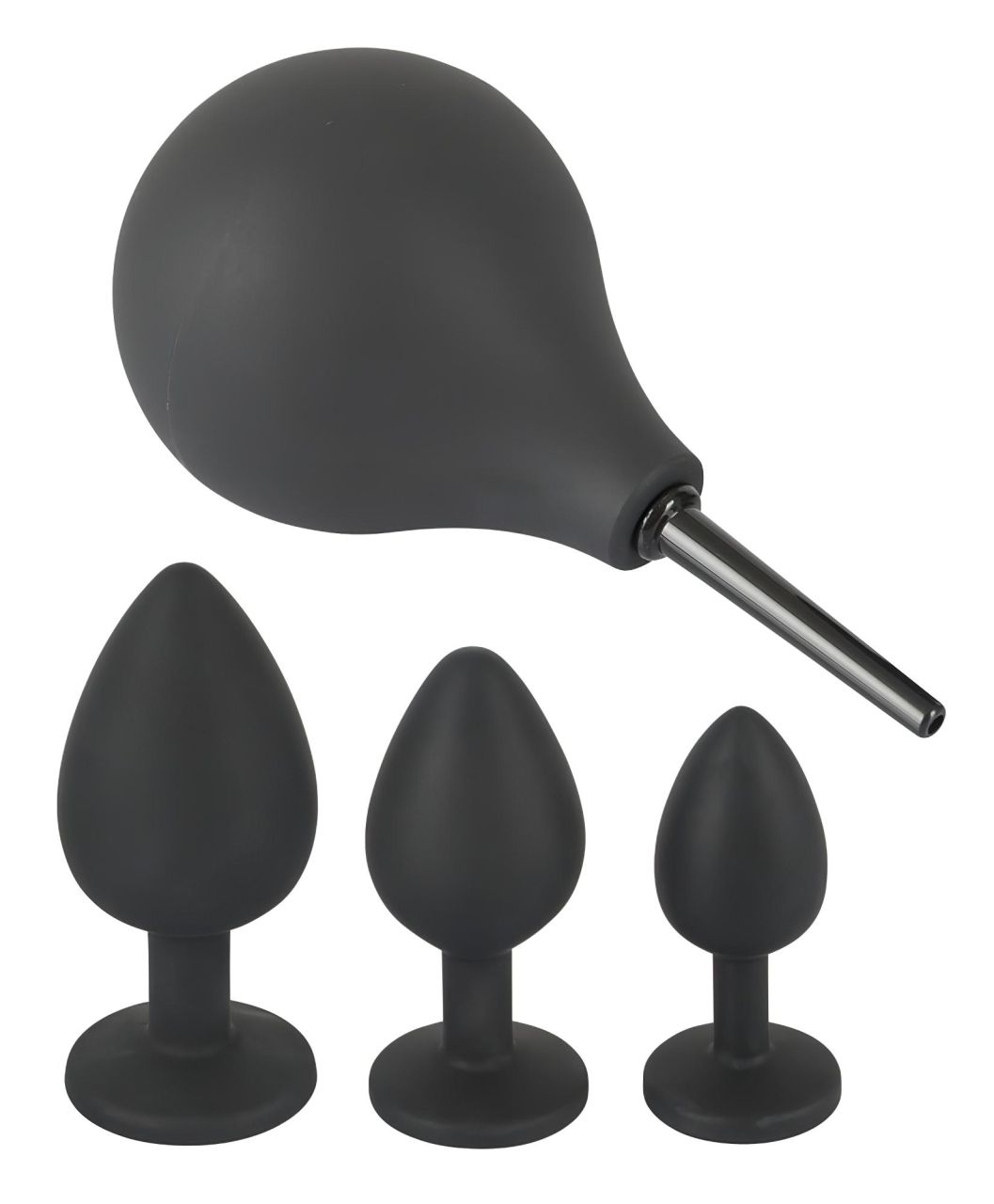 Black Velvets - anál plug szett (4 részes) - fekete Black Velvets - anál plug szett (4 részes) - fekete