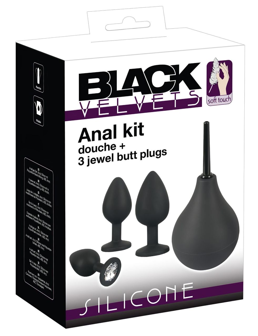 Black Velvets - anál plug szett (4 részes) - fekete Black Velvets - anál plug szett (4 részes) - fekete