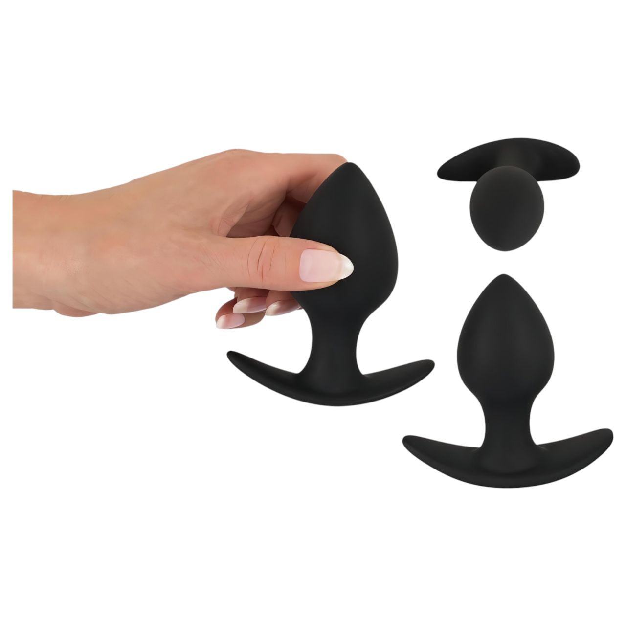Black Velvets - szilikon anál plug szett (3 részes) - fekete Black Velvets - szilikon anál plug szett (3 részes) - fekete