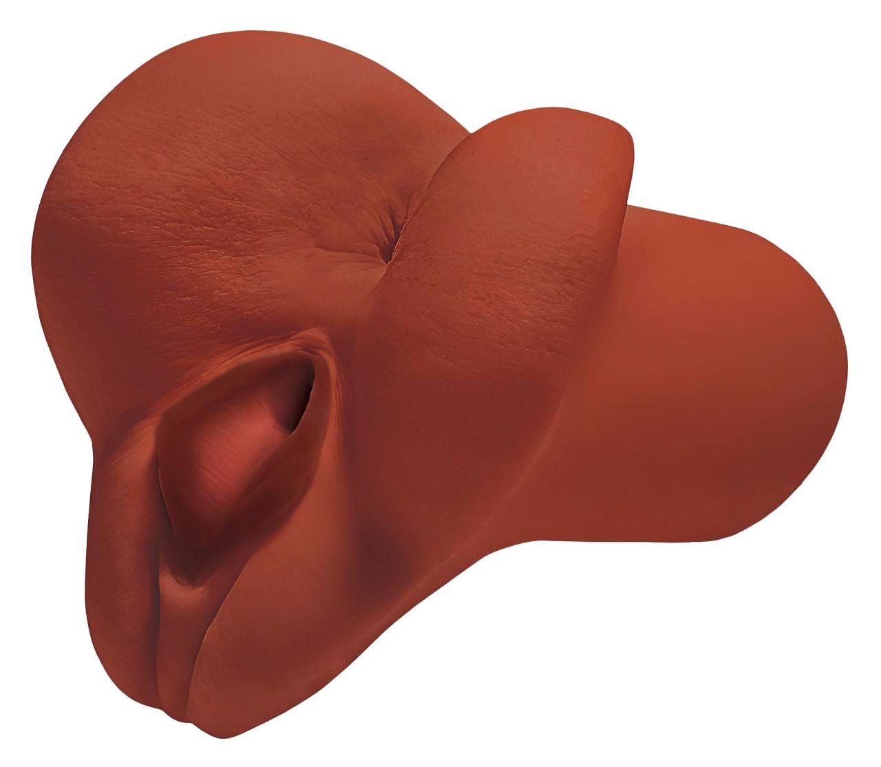 PDX Pick Your Pleasure - 2in1 élethű maszturbátor (barna)