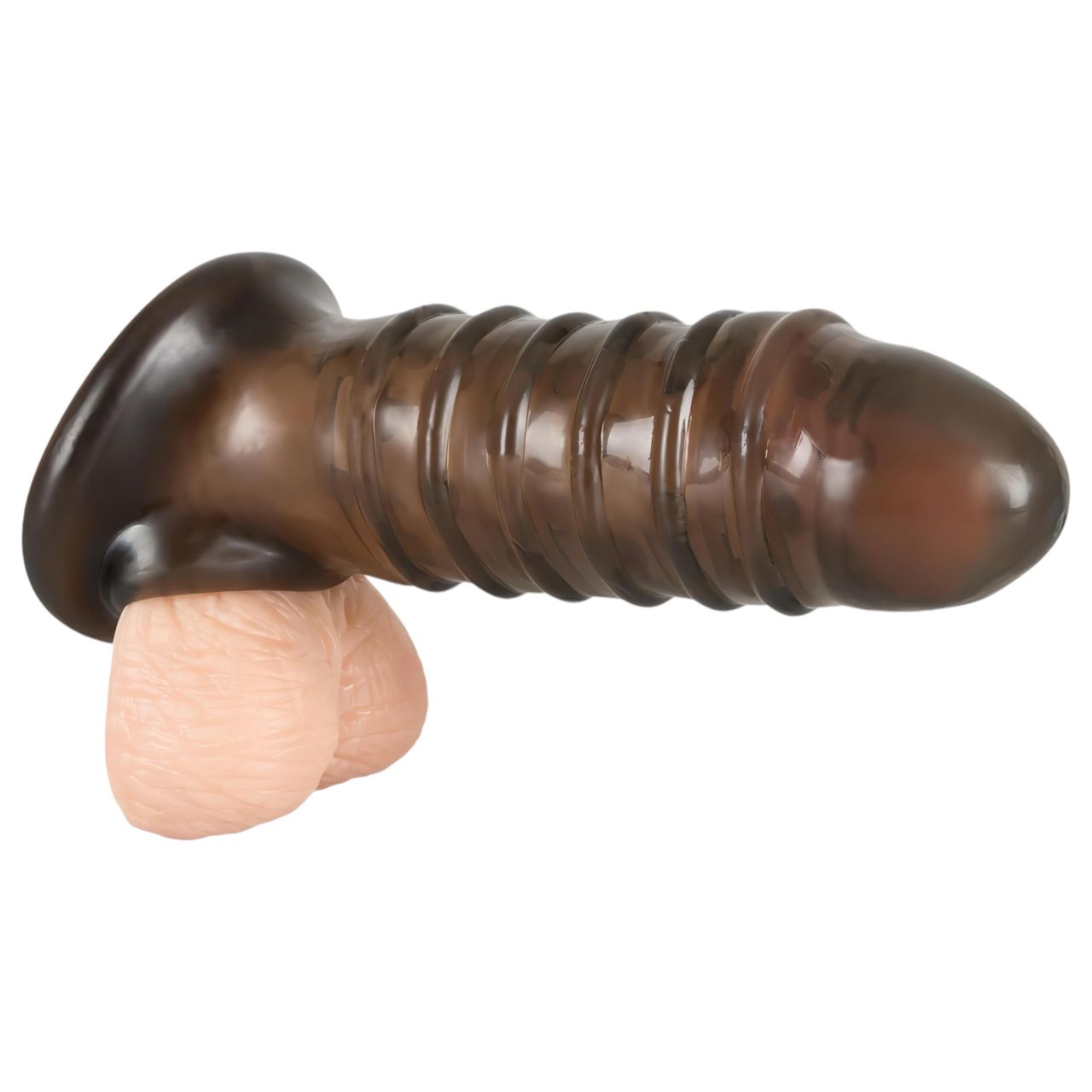 Rebel - bordázott péniszköpeny (szürke) Rebel - bordázott péniszköpeny (szürke)