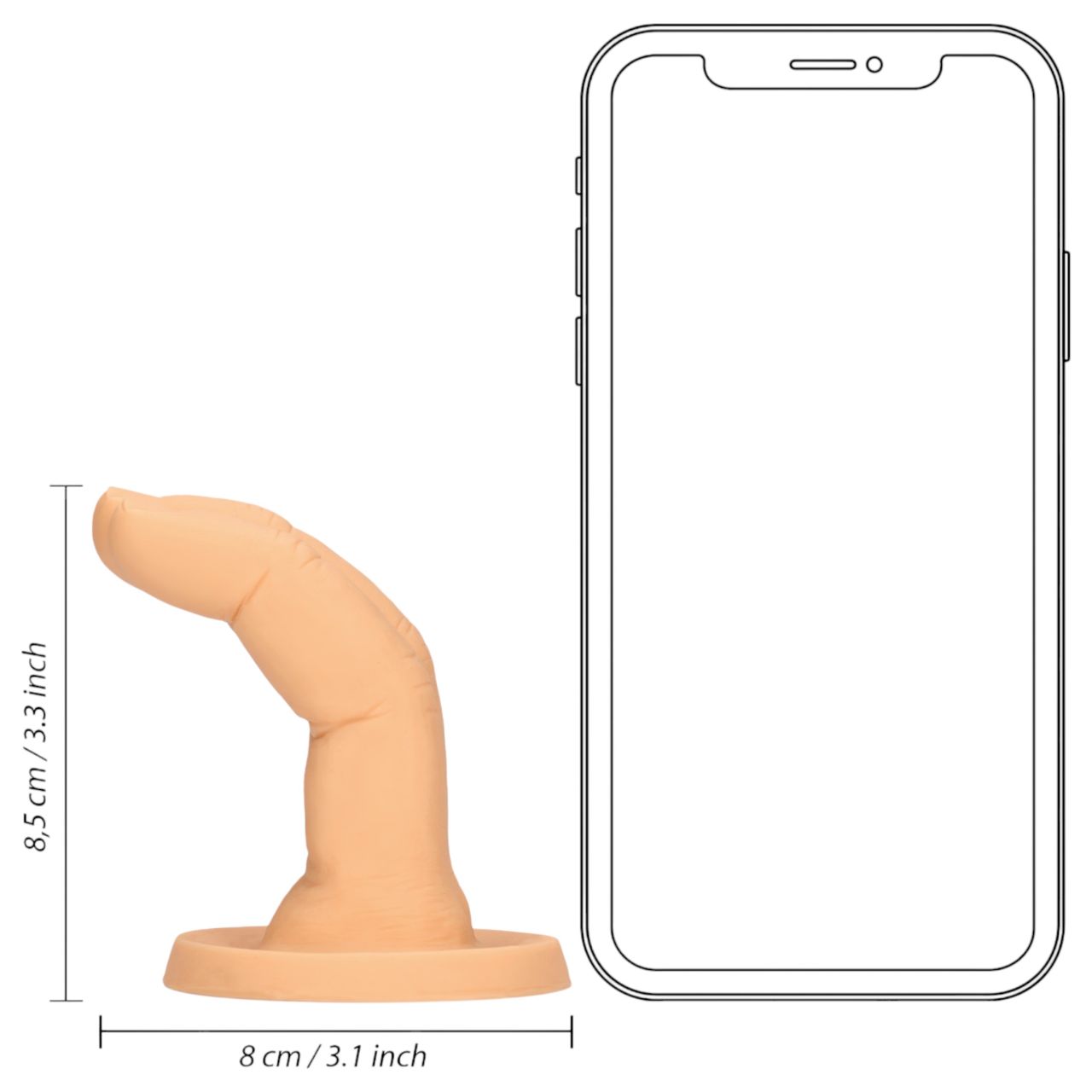 S-Line - kétujjas dildó (natúr) S-Line - kétujjas dildó (natúr)