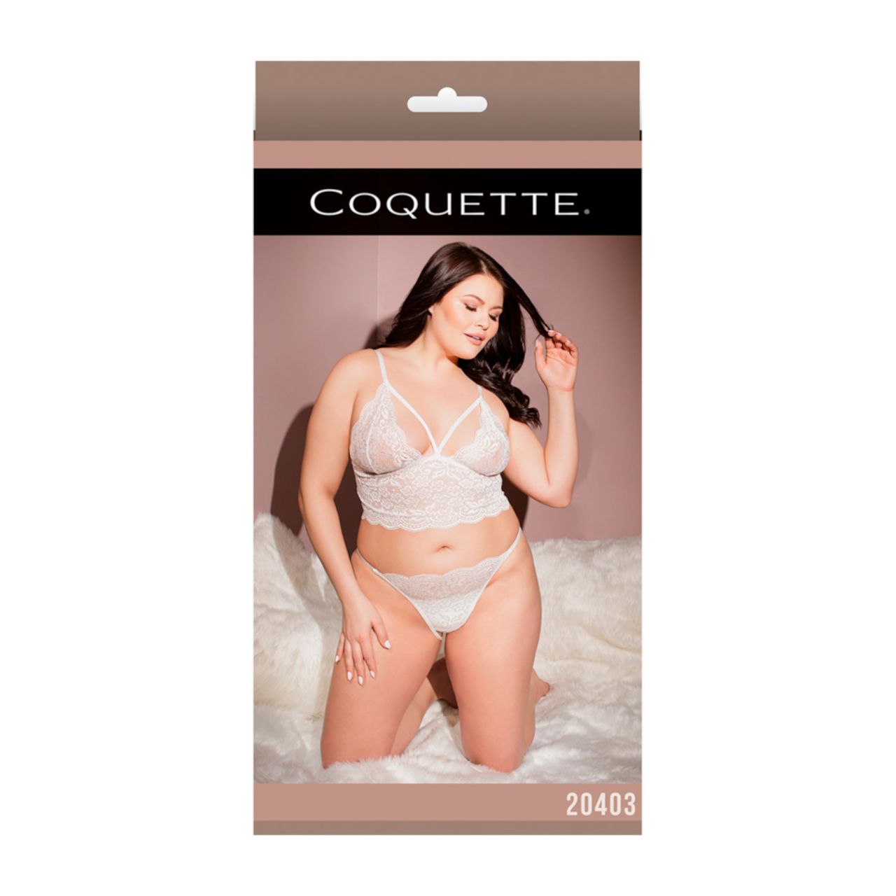 / Coquette - csipkés fehérnemű szett - fehér (XL) / Coquette - csipkés fehérnemű szett - fehér (XL)