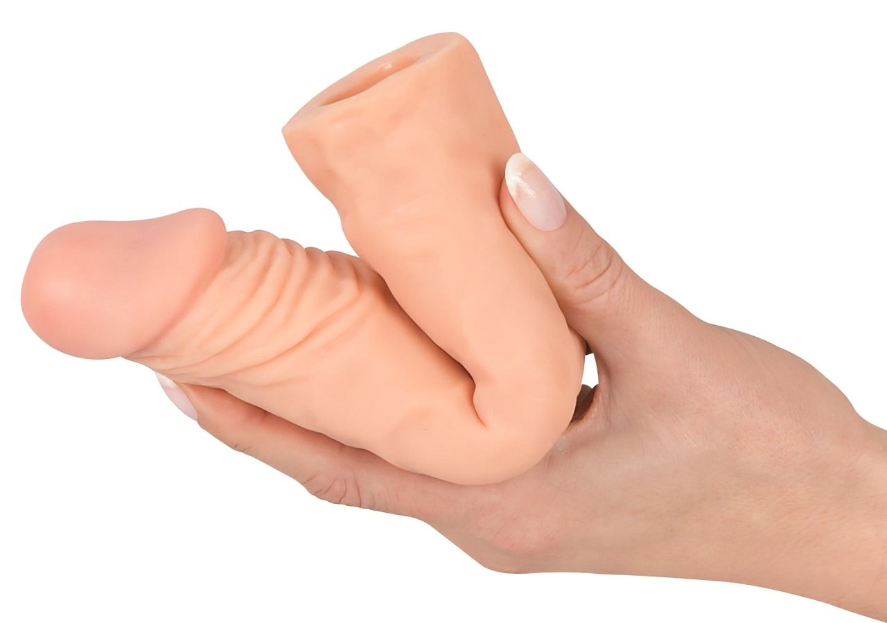 Nature Skin - hosszabbító, vastagító péniszköpeny (19,5cm) Nature Skin - hosszabbító, vastagító péniszköpeny (19,5cm)