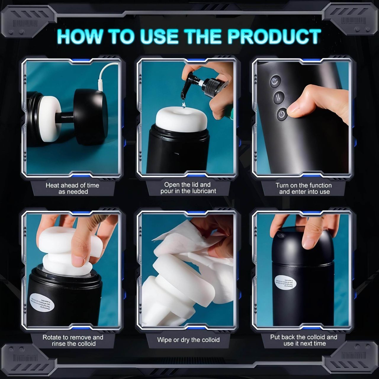 Leopard - fel-le mozgó, szívó-vibráló maszturbátor (fekete) Leopard - fel-le mozgó, szívó-vibráló maszturbátor (fekete)