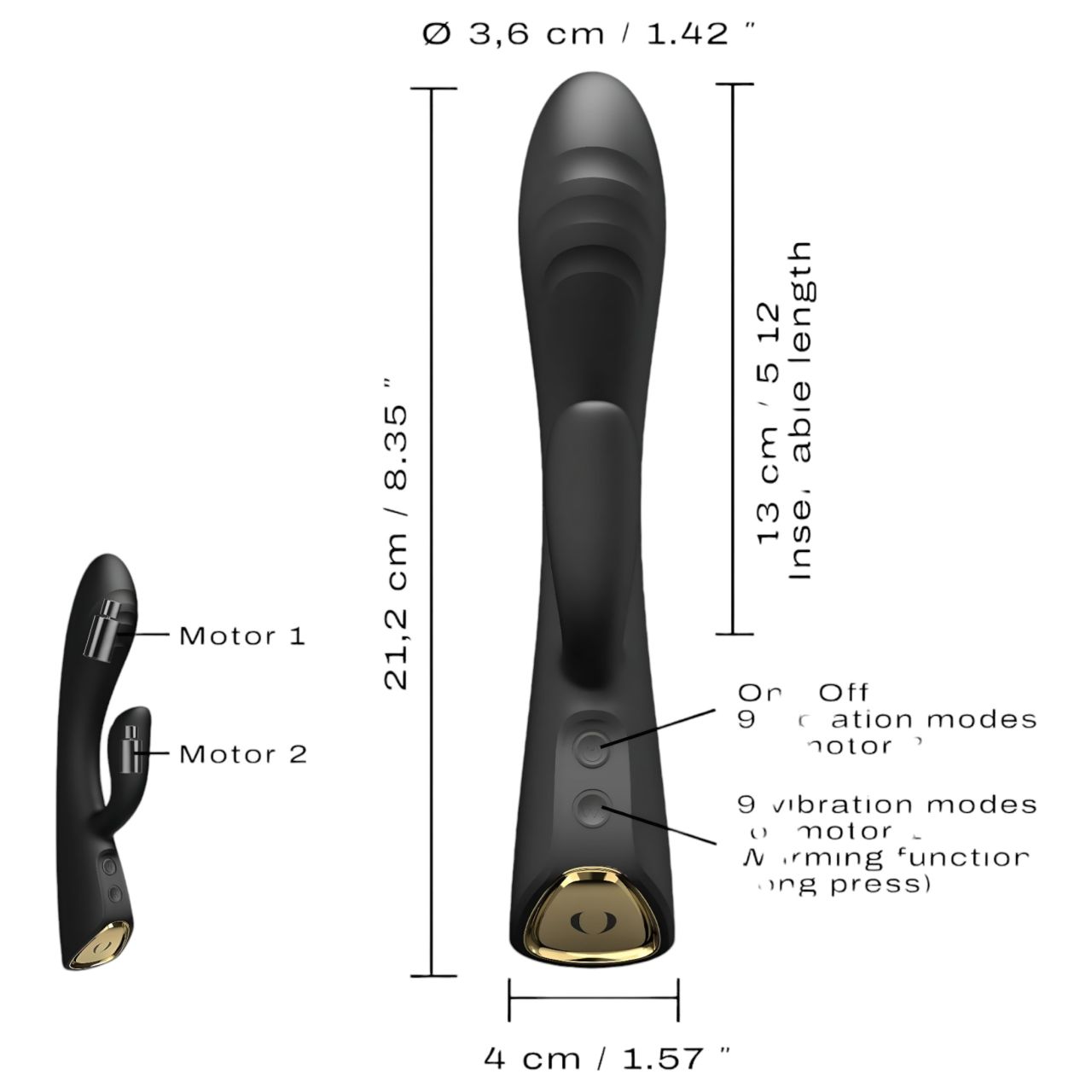 Dorcel Flexi Rabbit - melegítő csiklókaros vibrátor (fekete) Dorcel Flexi Rabbit - melegítő csiklókaros vibrátor (fekete)