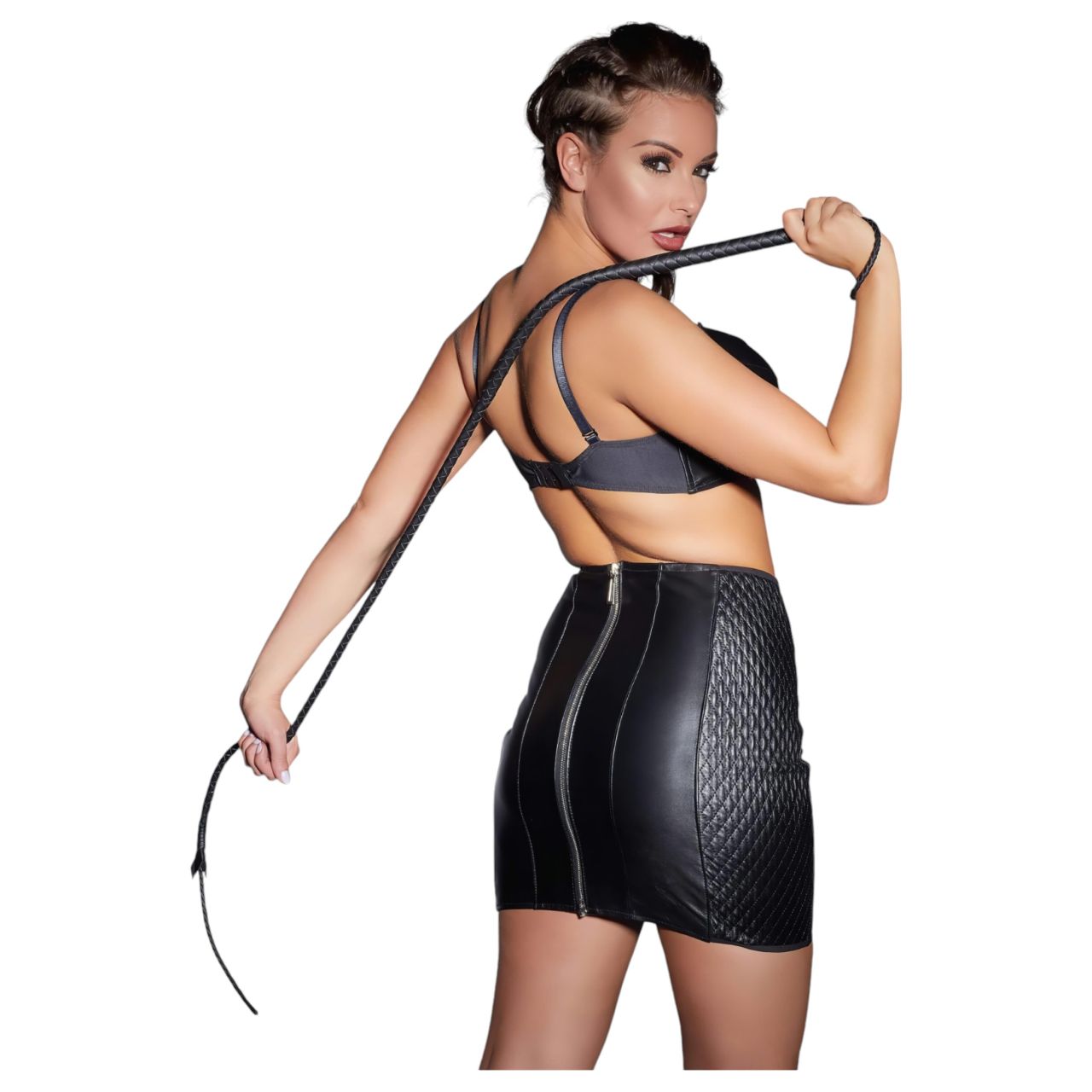 / ZADO - kézzel fonott, bőr korbács (fekete) / ZADO - kézzel fonott, bőr korbács (fekete)