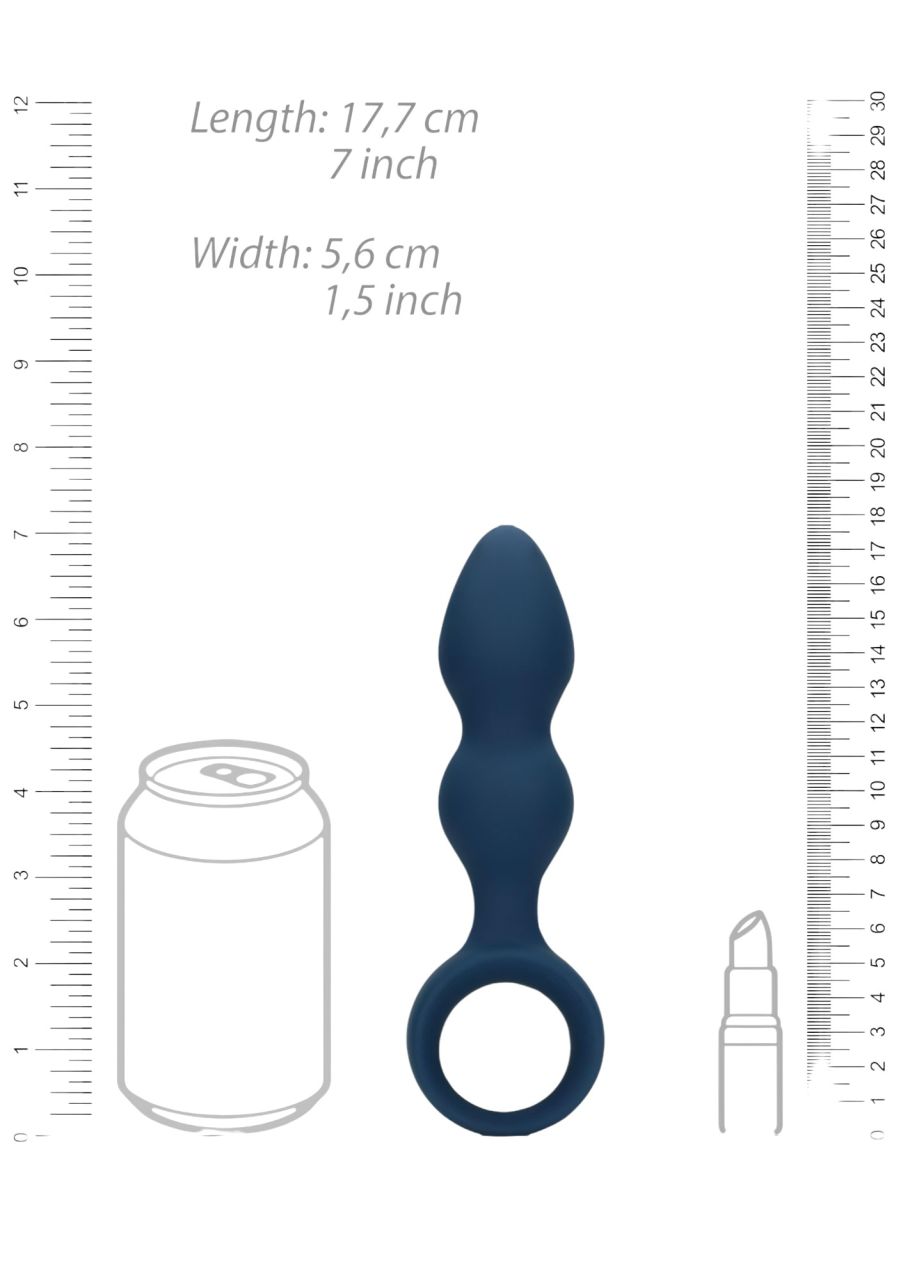 Loveline - gyűrűs anál plug - nagy (kék) Loveline - gyűrűs anál plug - nagy (kék)