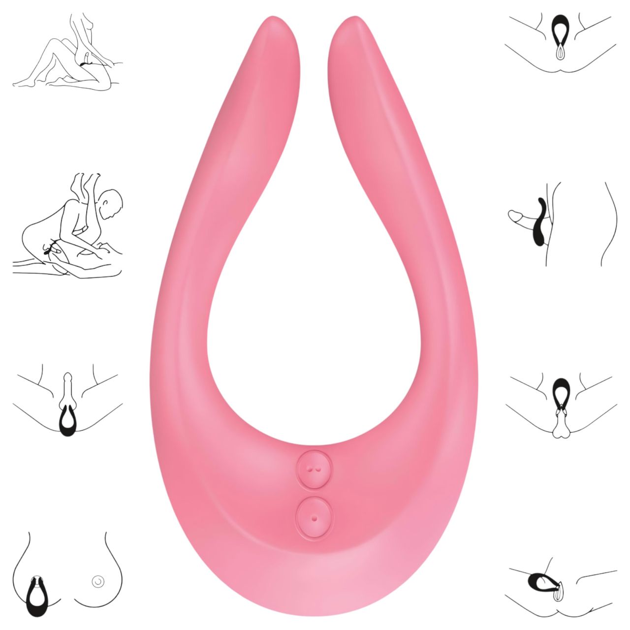 Satisfyer Endless Joy - akkus párvibrátor (pink) Satisfyer Endless Joy - akkus párvibrátor (pink)