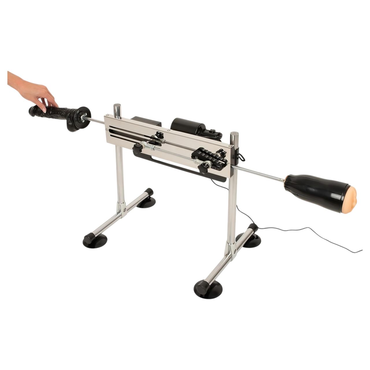 The Banger Fucking Machine - dupla szexgép + 2 dildó és 1 műpunci The Banger Fucking Machine - dupla szexgép + 2 dildó és 1 műpunci