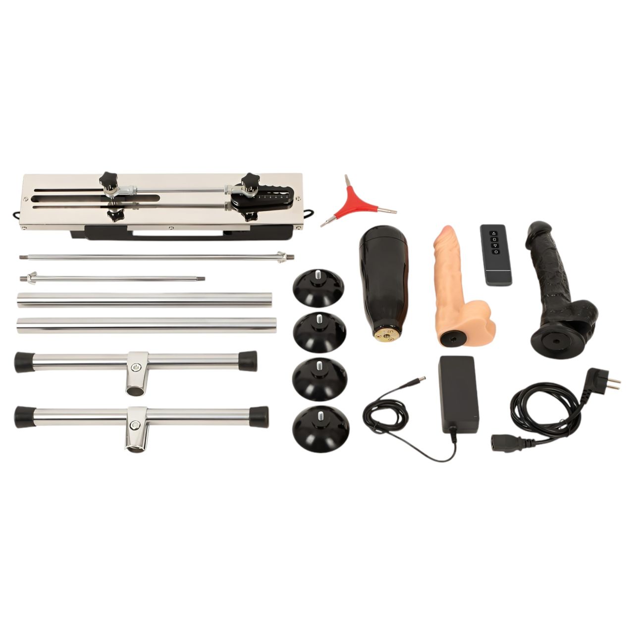 The Banger Fucking Machine - dupla szexgép + 2 dildó és 1 műpunci The Banger Fucking Machine - dupla szexgép + 2 dildó és 1 műpunci