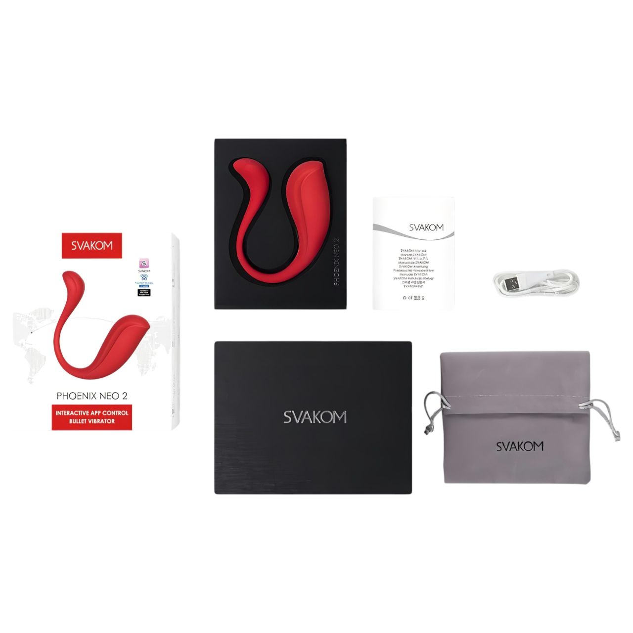 Svakom Phoenix Neo 2 - okos vibrációs tojás (piros) Svakom Phoenix Neo 2 - okos vibrációs tojás (piros)