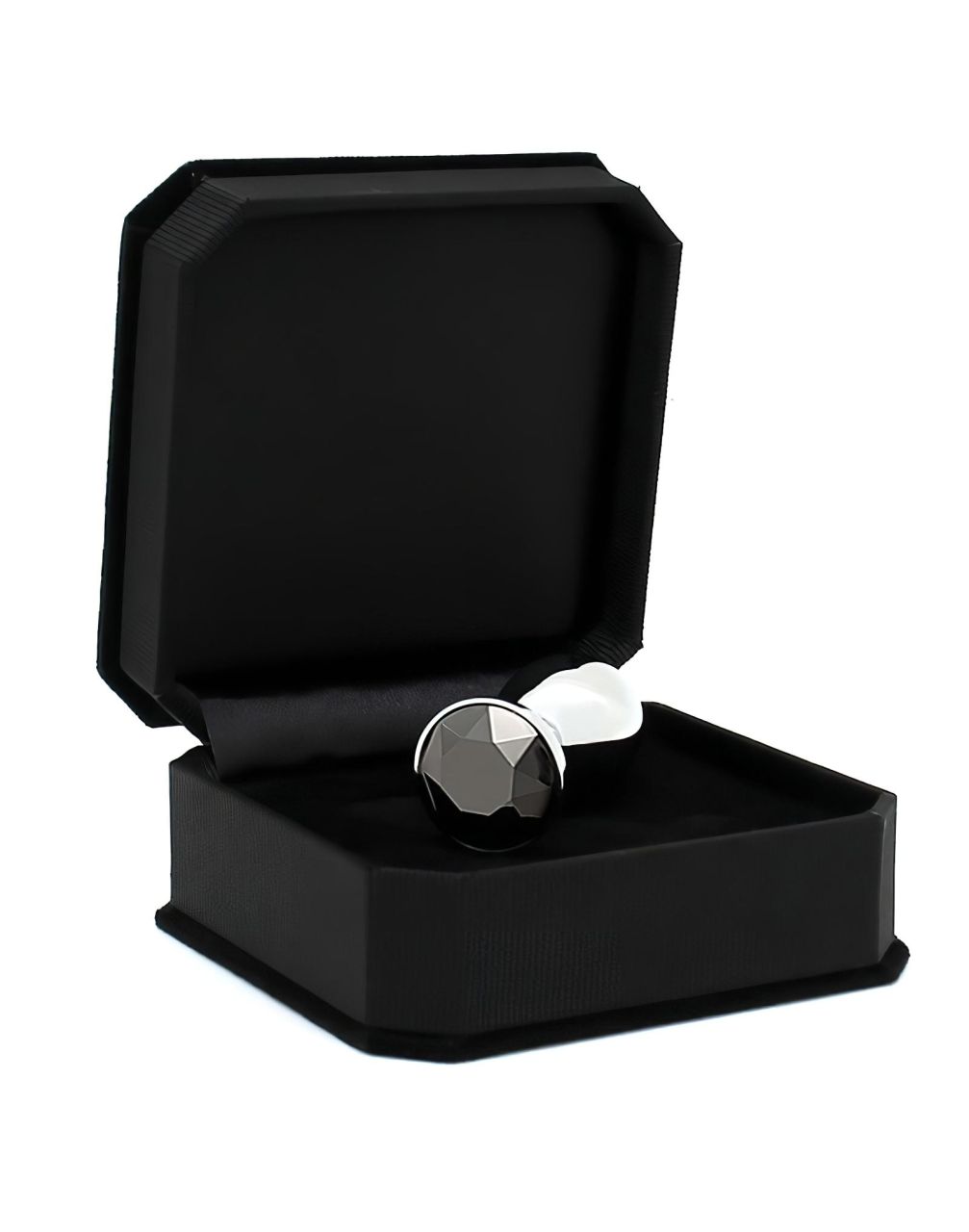 Rimba XS - fekete köves, fém anál plug (ezüst) Rimba XS - fekete köves, fém anál plug (ezüst)