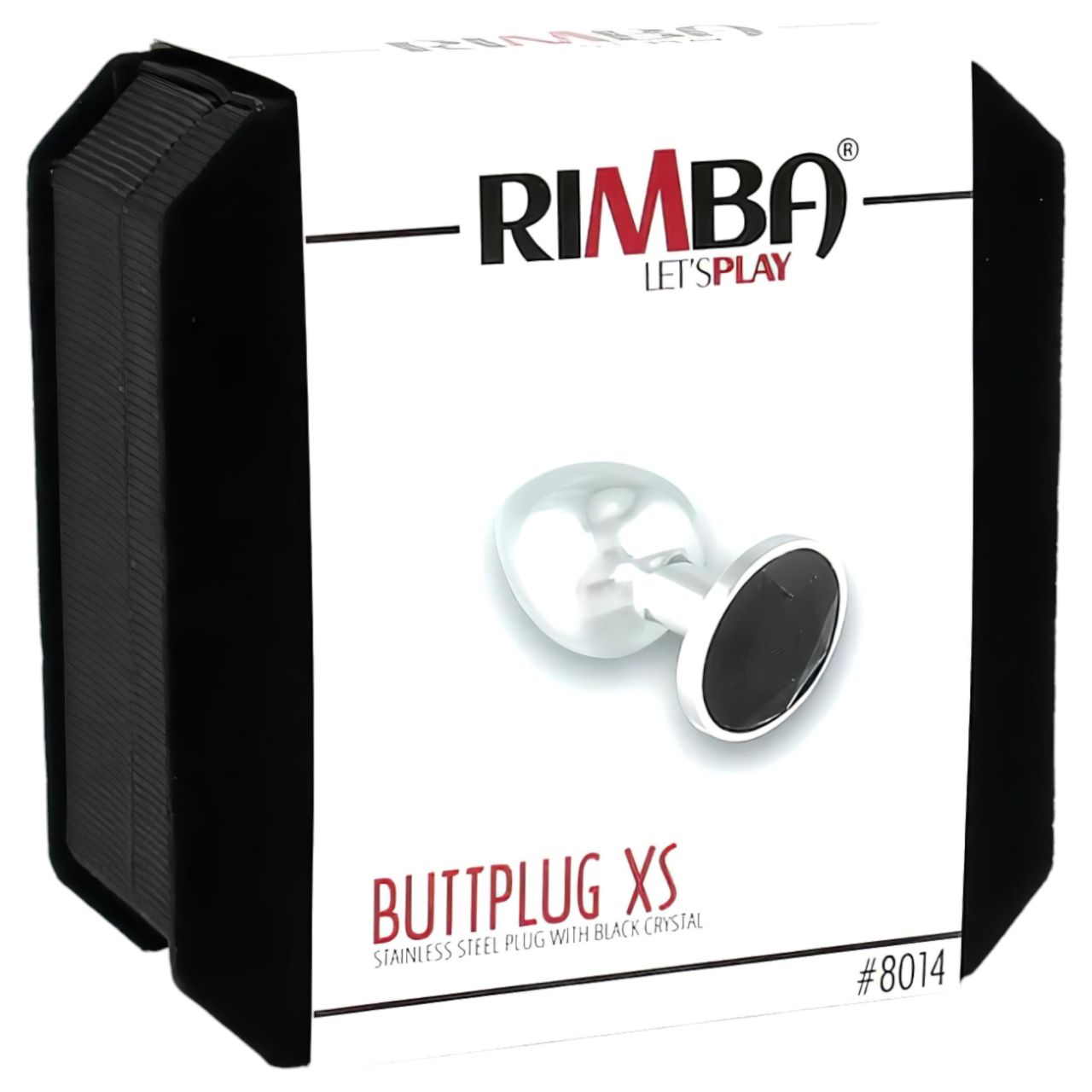 Rimba XS - fekete köves, fém anál plug (ezüst) Rimba XS - fekete köves, fém anál plug (ezüst)