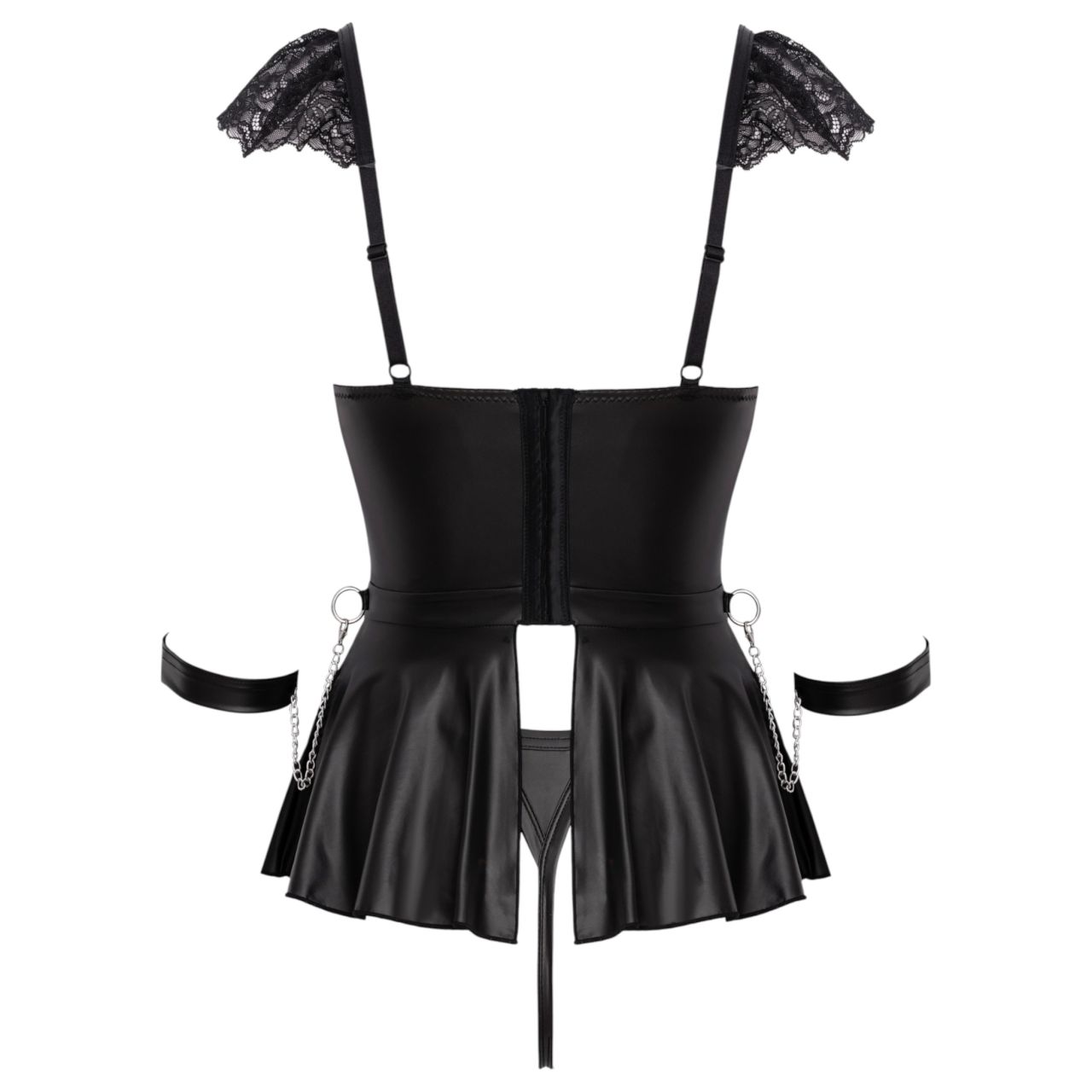 Cottelli Bondage - csipkés miniruha bilincsekkel (fekete) Cottelli Bondage - csipkés miniruha bilincsekkel (fekete)