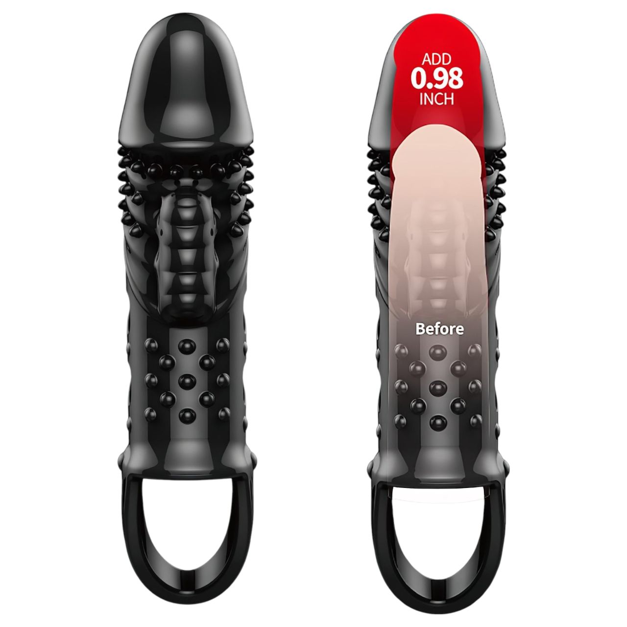 Pretty Love Cecelia - heregyűrűs, vibrációs péniszköpeny (fekete) Pretty Love Cecelia - heregyűrűs, vibrációs péniszköpeny (fekete)