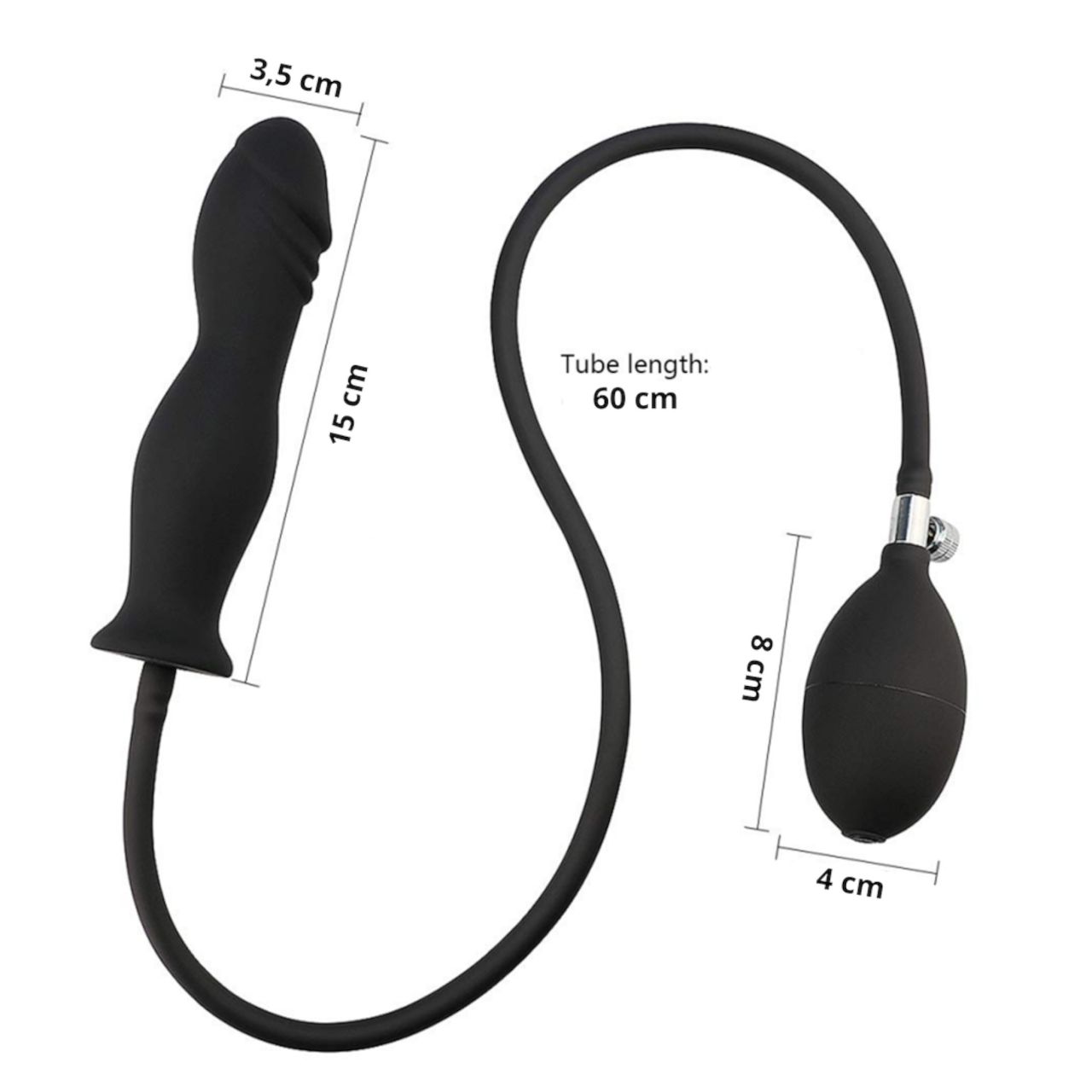 Wild Play - pumpálható anál plug (fekete)