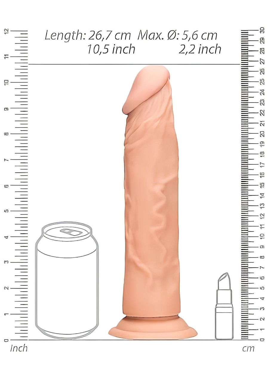 RealRock Dong 10 - élethű dildó (25cm) - natúr RealRock Dong 10 - élethű dildó (25cm) - natúr