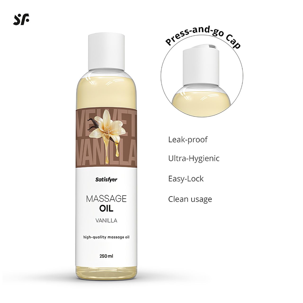 Satisfyer - masszázsolaj - vanília (250 ml) Satisfyer - masszázsolaj - vanília (250 ml)