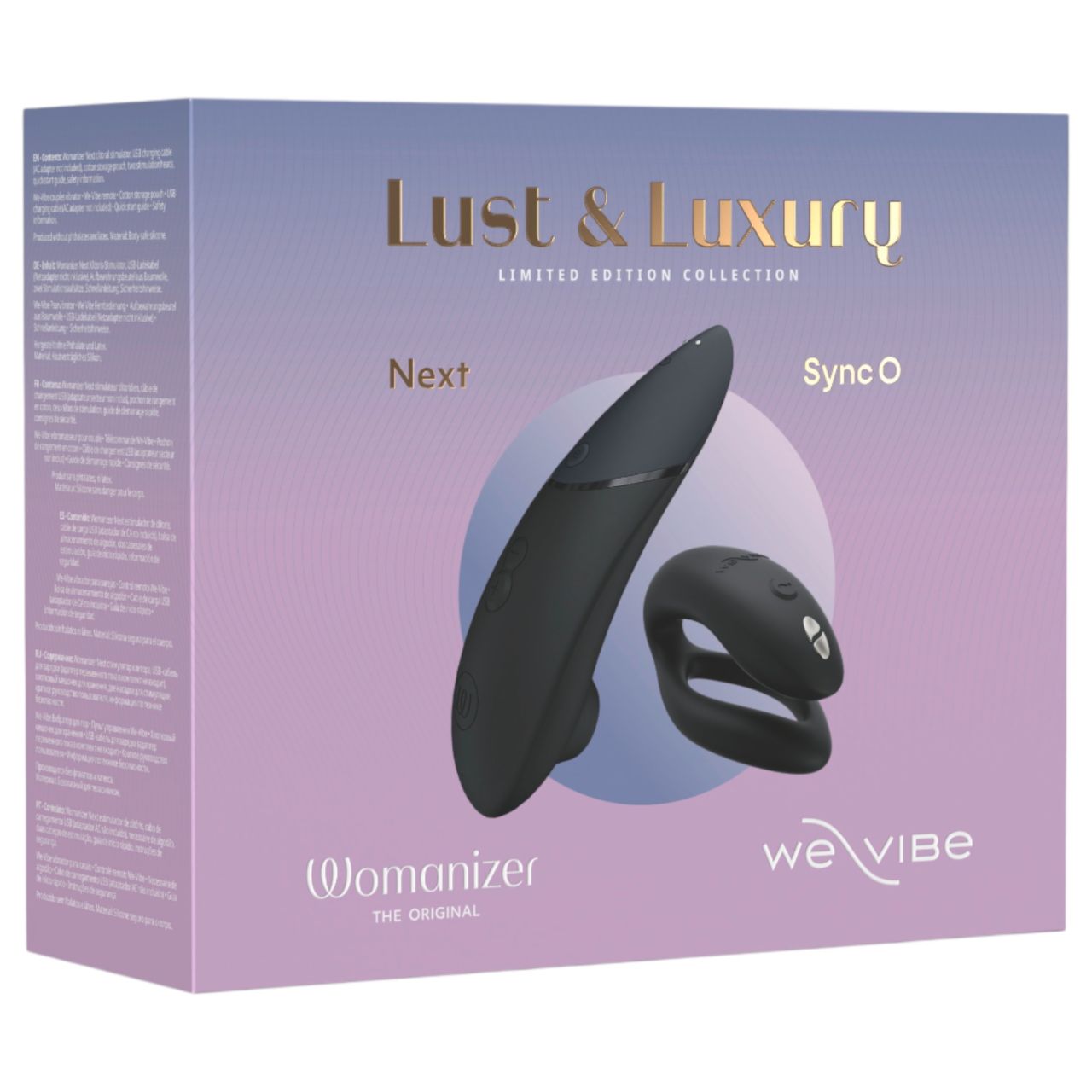 Womanizer Lust&Luxury - csikló- és párvibrátor szett (fekete) Womanizer Lust&Luxury - csikló- és párvibrátor szett (fekete)