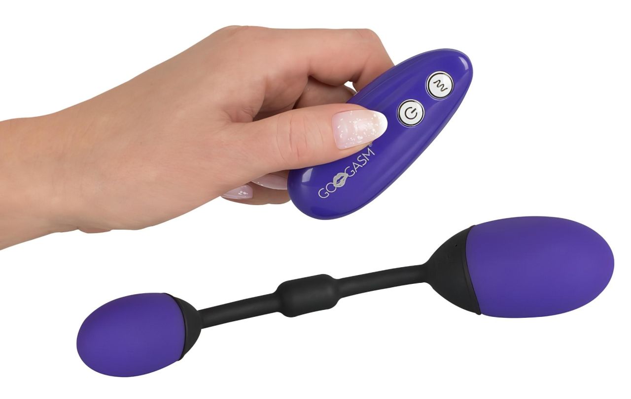 GoGasm Pussy & Ass - vibrációs tojás duó (lila-fekete) GoGasm Pussy & Ass - vibrációs tojás duó (lila-fekete)
