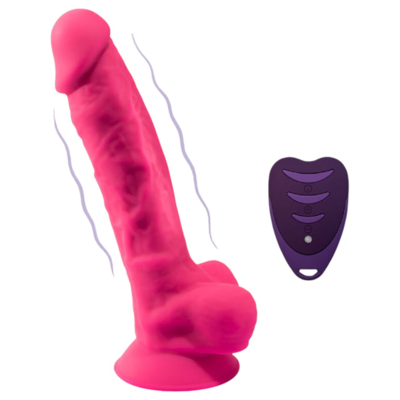 Silexd - tapadótalpas, herés vibrátor távirányítóval (pink)