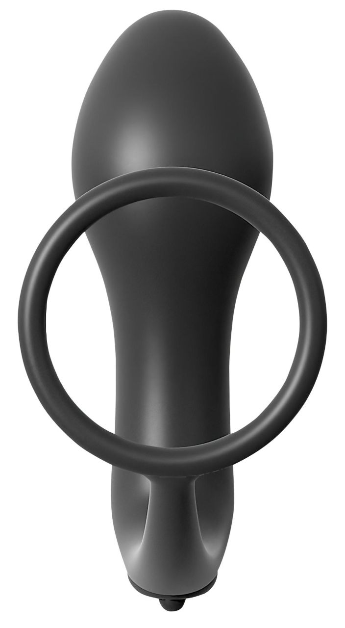 Analfantasy - ujj anál vibrátor péniszgyűrűvel (fekete) Analfantasy - ujj anál vibrátor péniszgyűrűvel (fekete)