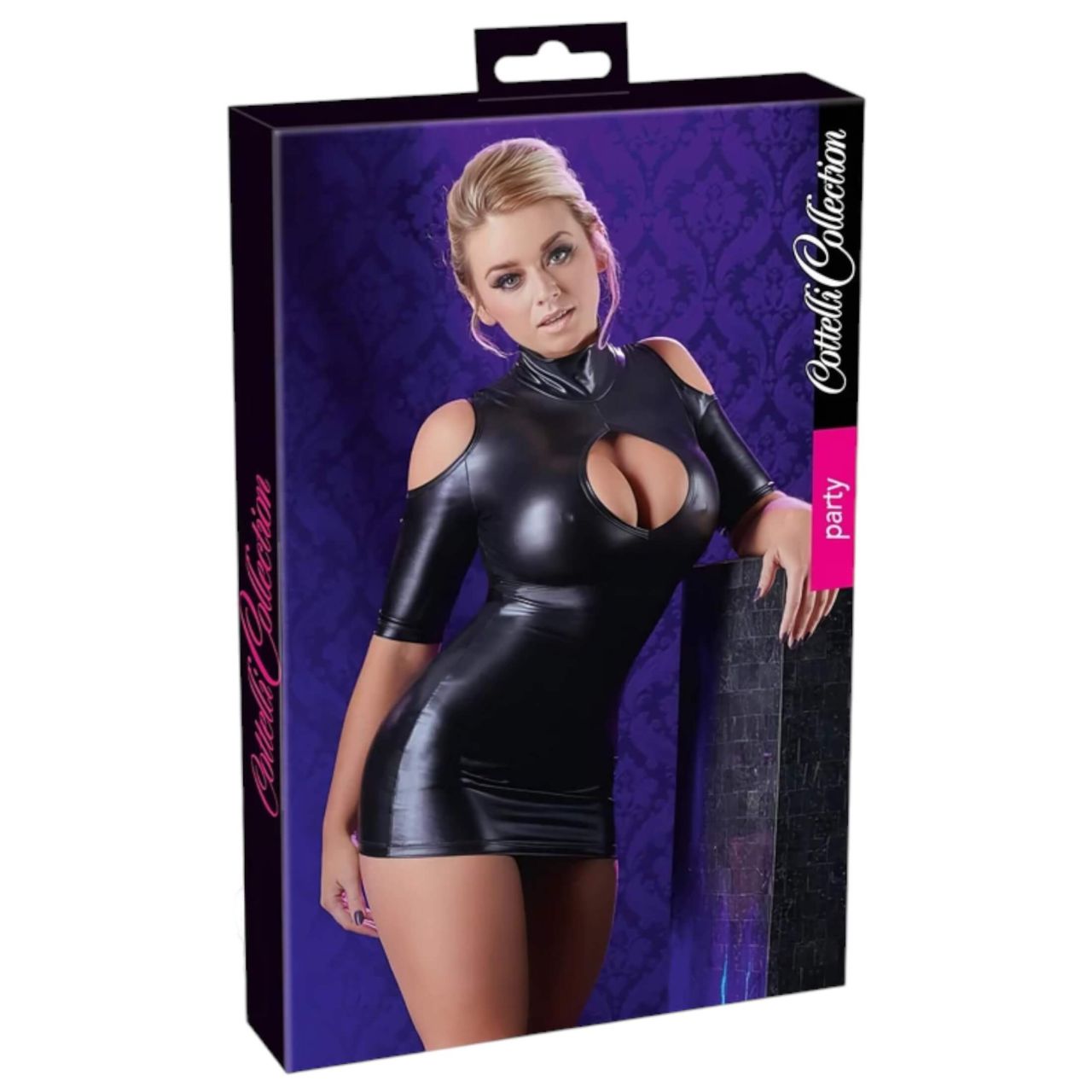 Cottelli - kivágott vállú party ruha (fekete) Cottelli - kivágott vállú party ruha (fekete)