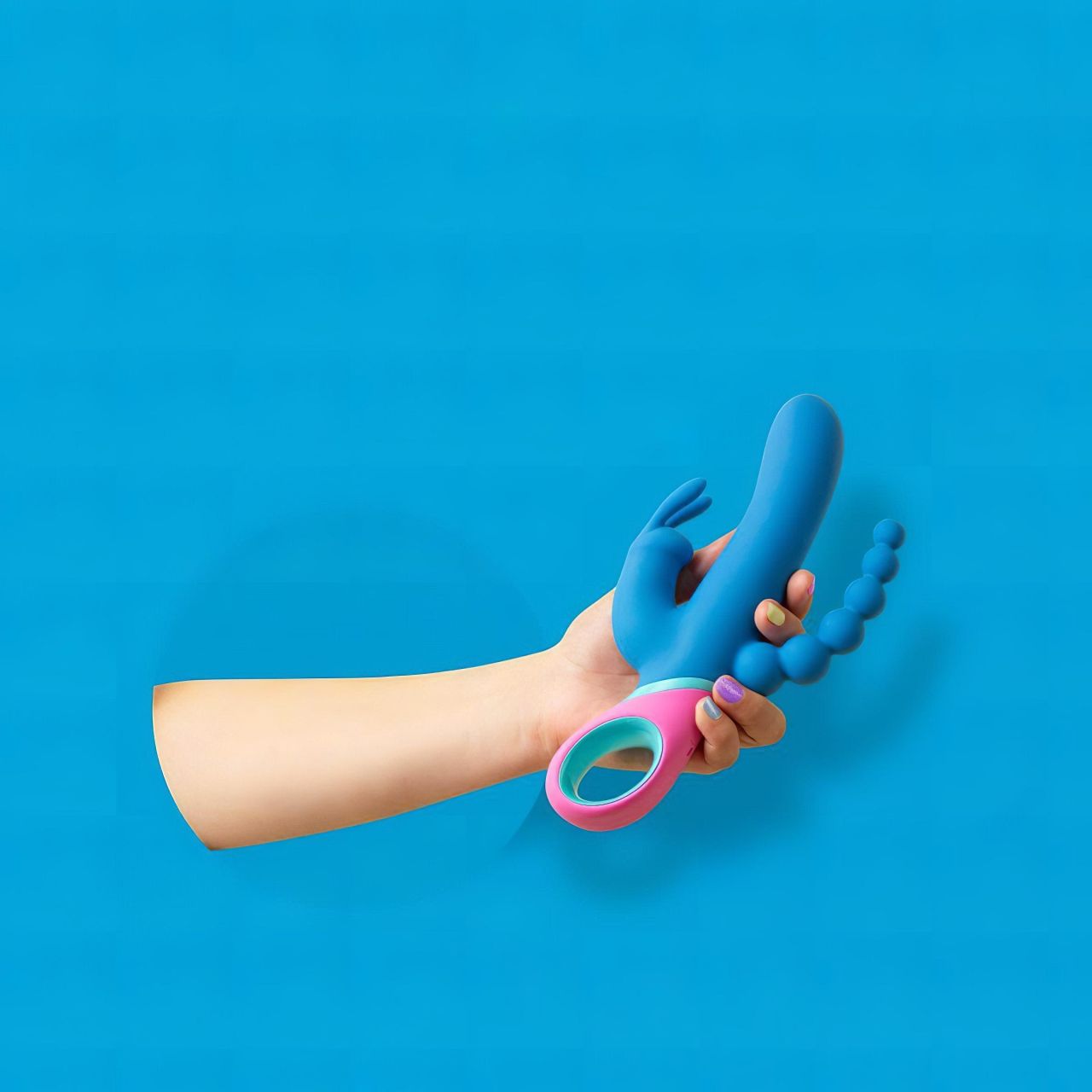 PMV20 Vice Double - forgó, háromágú vibrátor (kék) PMV20 Vice Double - forgó, háromágú vibrátor (kék)