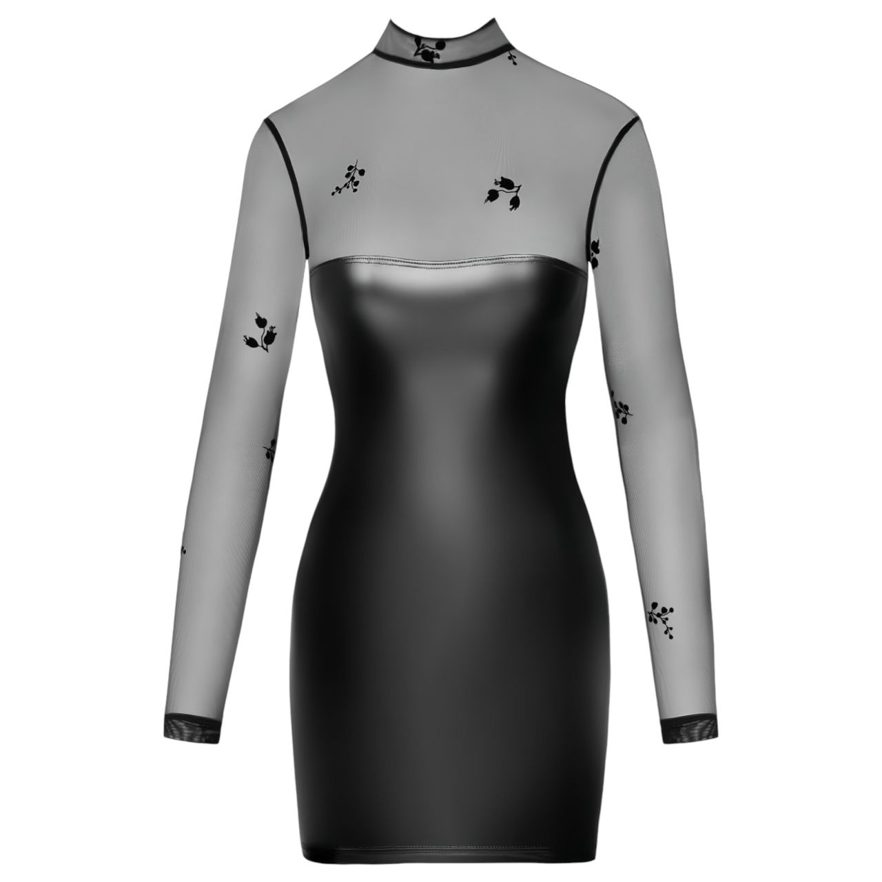 Noir - átlátszó felsős fényes ruha (fekete) Noir - átlátszó felsős fényes ruha (fekete)