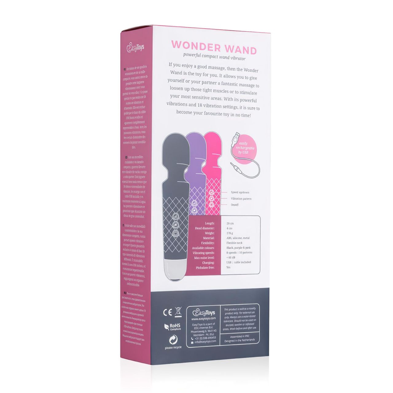 EasyToys Mini Wand - akkus masszírozó vibrátor (lila) EasyToys Mini Wand - akkus masszírozó vibrátor (lila)