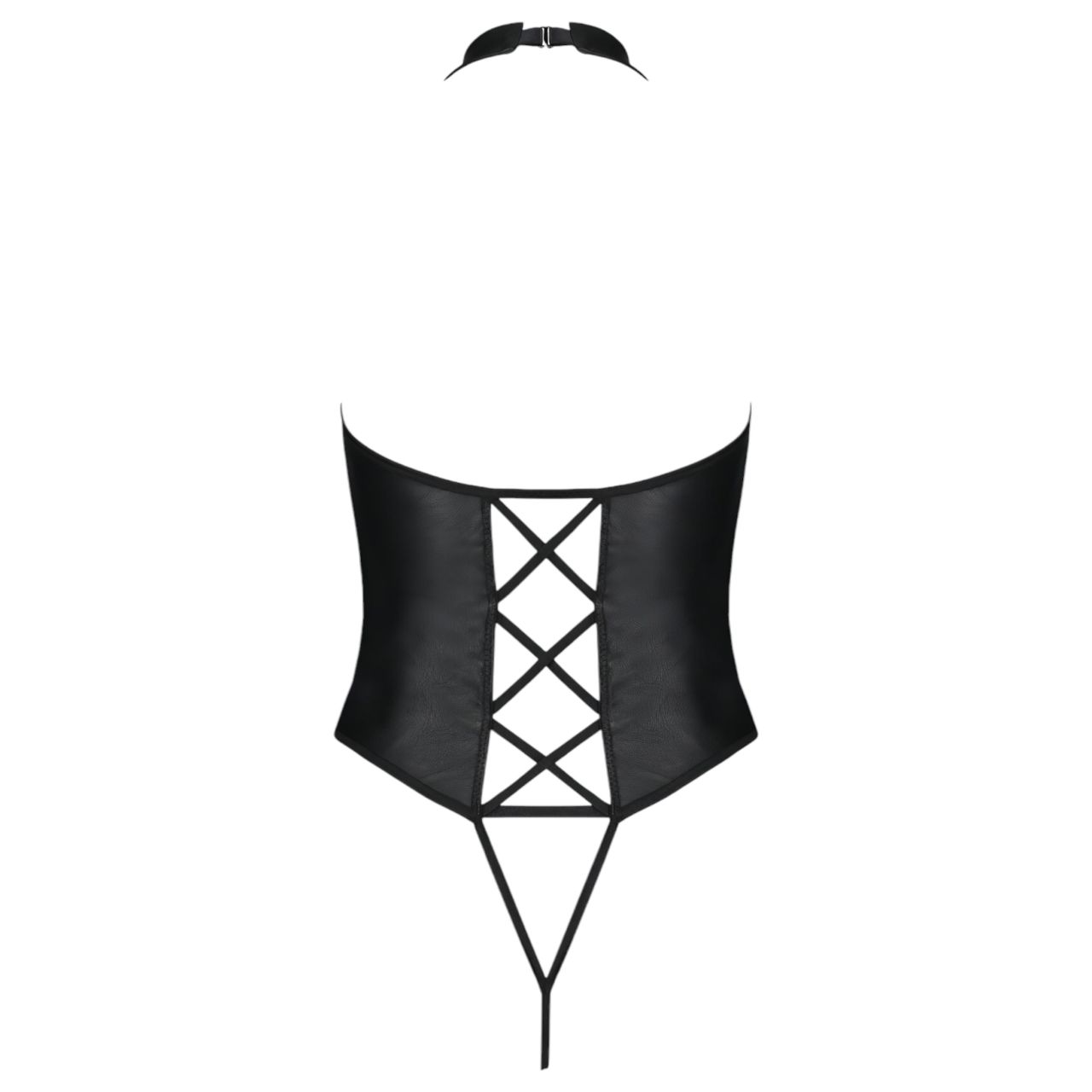 Passion Nancy - nyitott, keresztpántos body (fekete) Passion Nancy - nyitott, keresztpántos body (fekete)