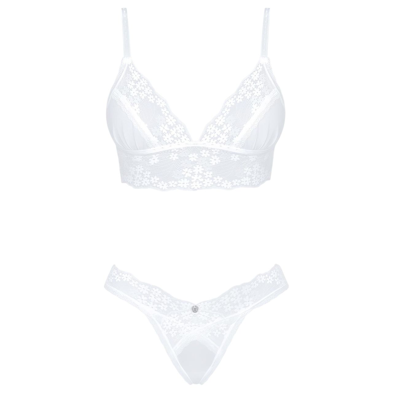 Obsessive Set Heavenlly - csipkés melltartó szett (fehér) Obsessive Set Heavenlly - csipkés melltartó szett (fehér)