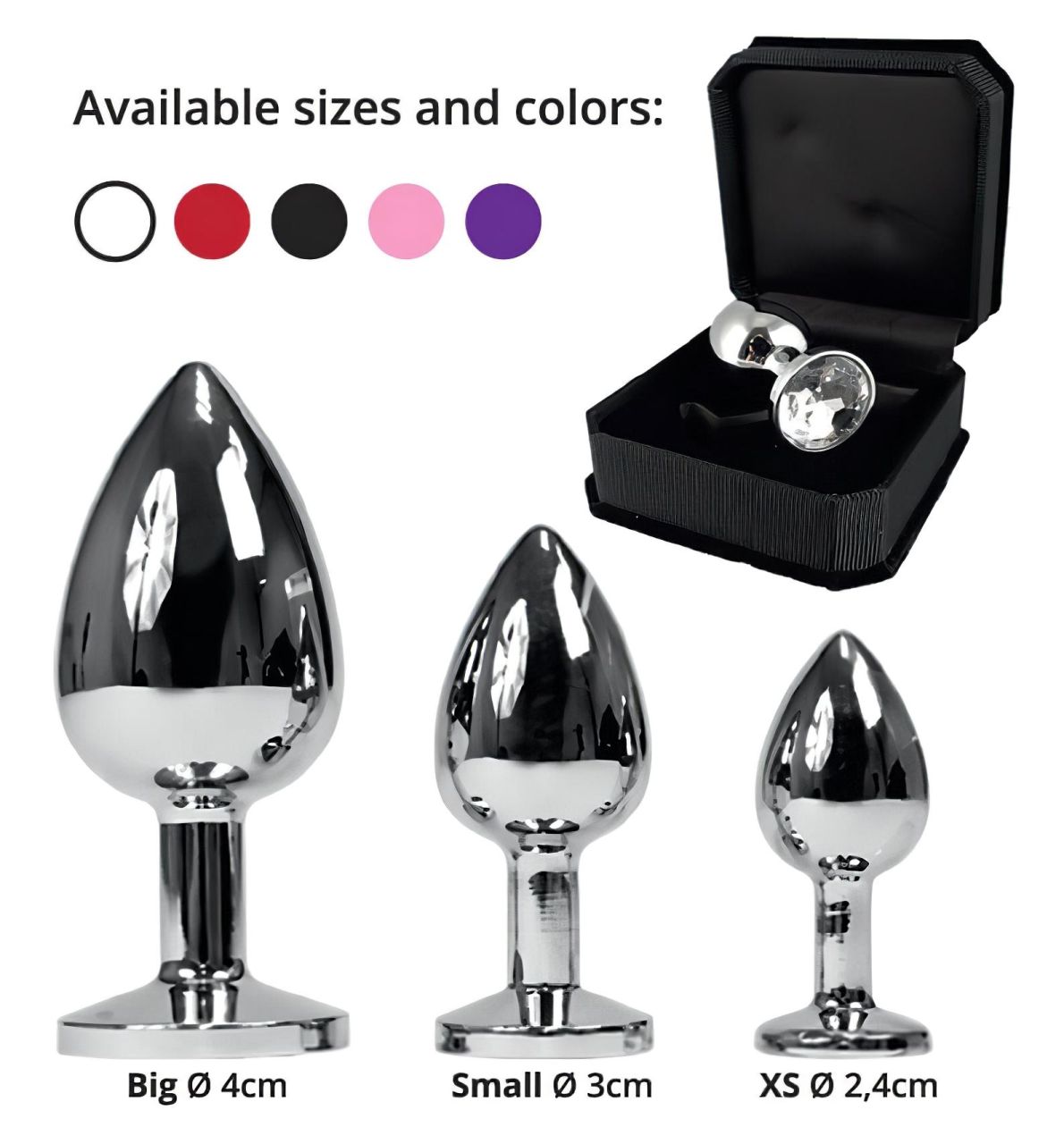 Rimba XS - piros köves, fém anál plug (ezüst) Rimba XS - piros köves, fém anál plug (ezüst)