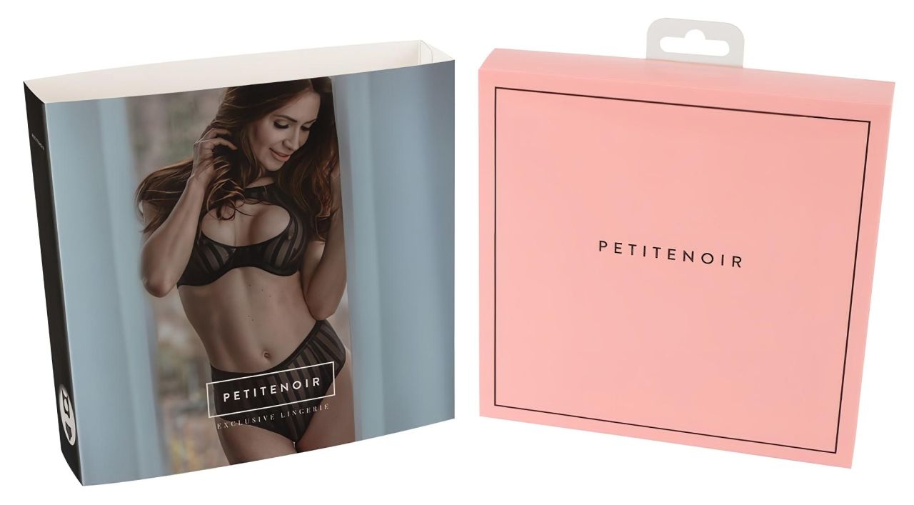 / Petite Noir Exclusive - csíkos melltartó szett (fekete) / Petite Noir Exclusive - csíkos melltartó szett (fekete)