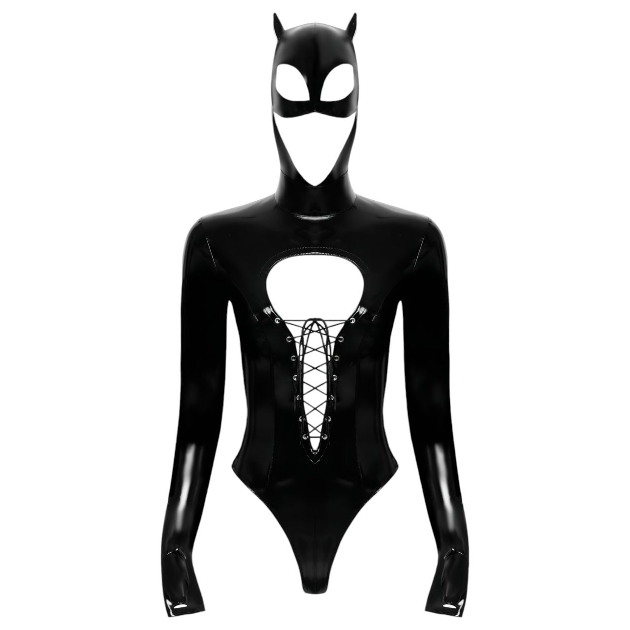 Black Velvets - hosszúujjú Batwoman body (fekete)