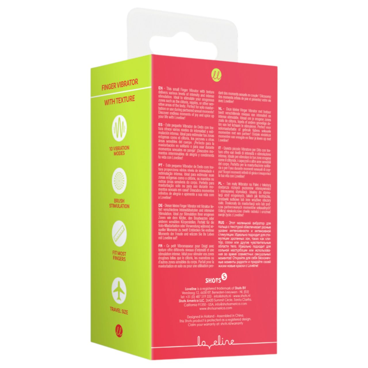 Loveline - stimuláló ujjvibrátor (piros) Loveline - stimuláló ujjvibrátor (piros)