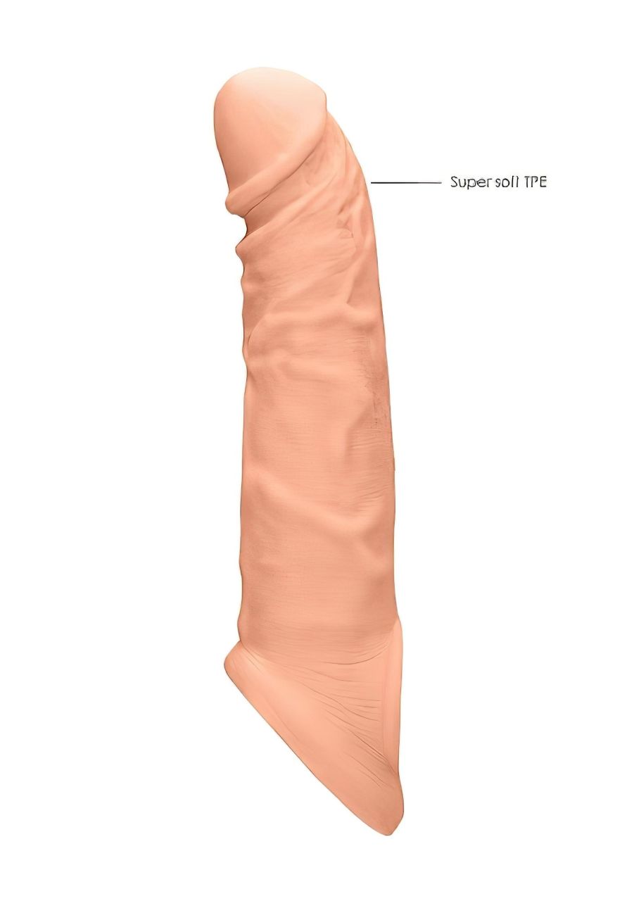 RealRock Penis Sleeve 8 - péniszköpeny (21cm) - natúr RealRock Penis Sleeve 8 - péniszköpeny (21cm) - natúr
