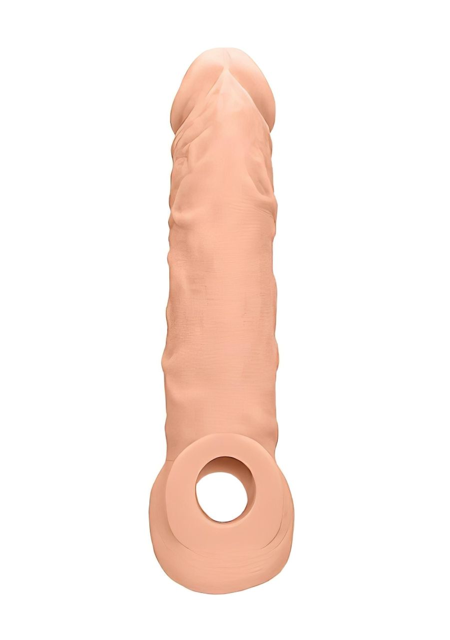 RealRock Penis Sleeve 8 - péniszköpeny (21cm) - natúr RealRock Penis Sleeve 8 - péniszköpeny (21cm) - natúr