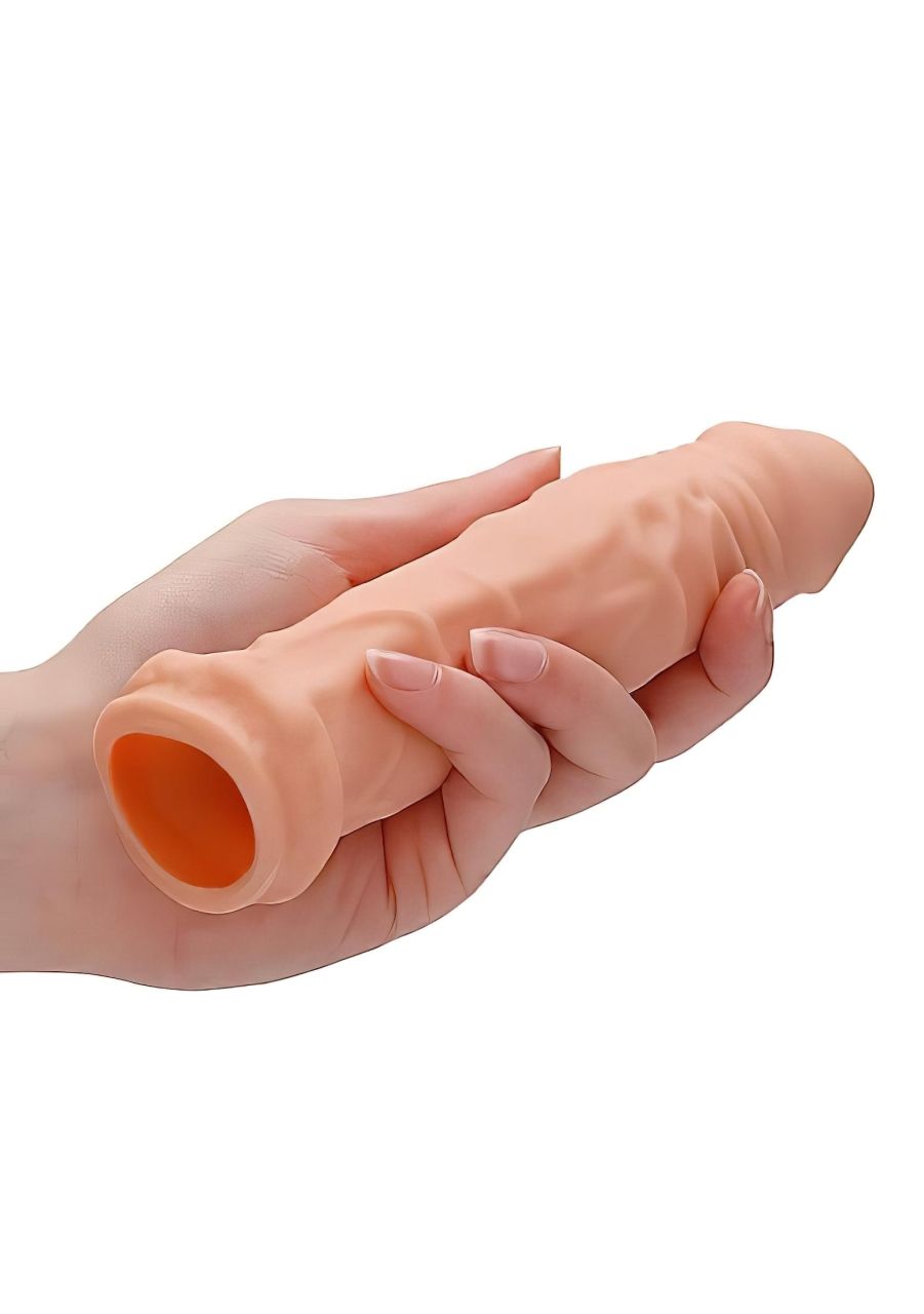 RealRock Penis Sleeve 6 - péniszköpeny (17cm) - natúr RealRock Penis Sleeve 6 - péniszköpeny (17cm) - natúr