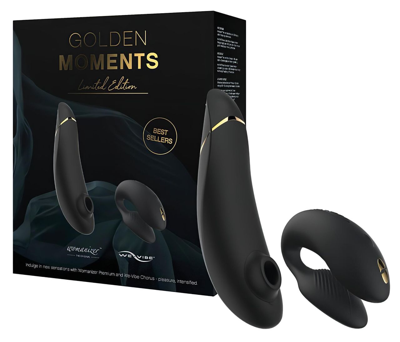 Womanizer Golden Moments 2 - csikló- és párvibrátor (fekete) Womanizer Golden Moments 2 - csikló- és párvibrátor (fekete)