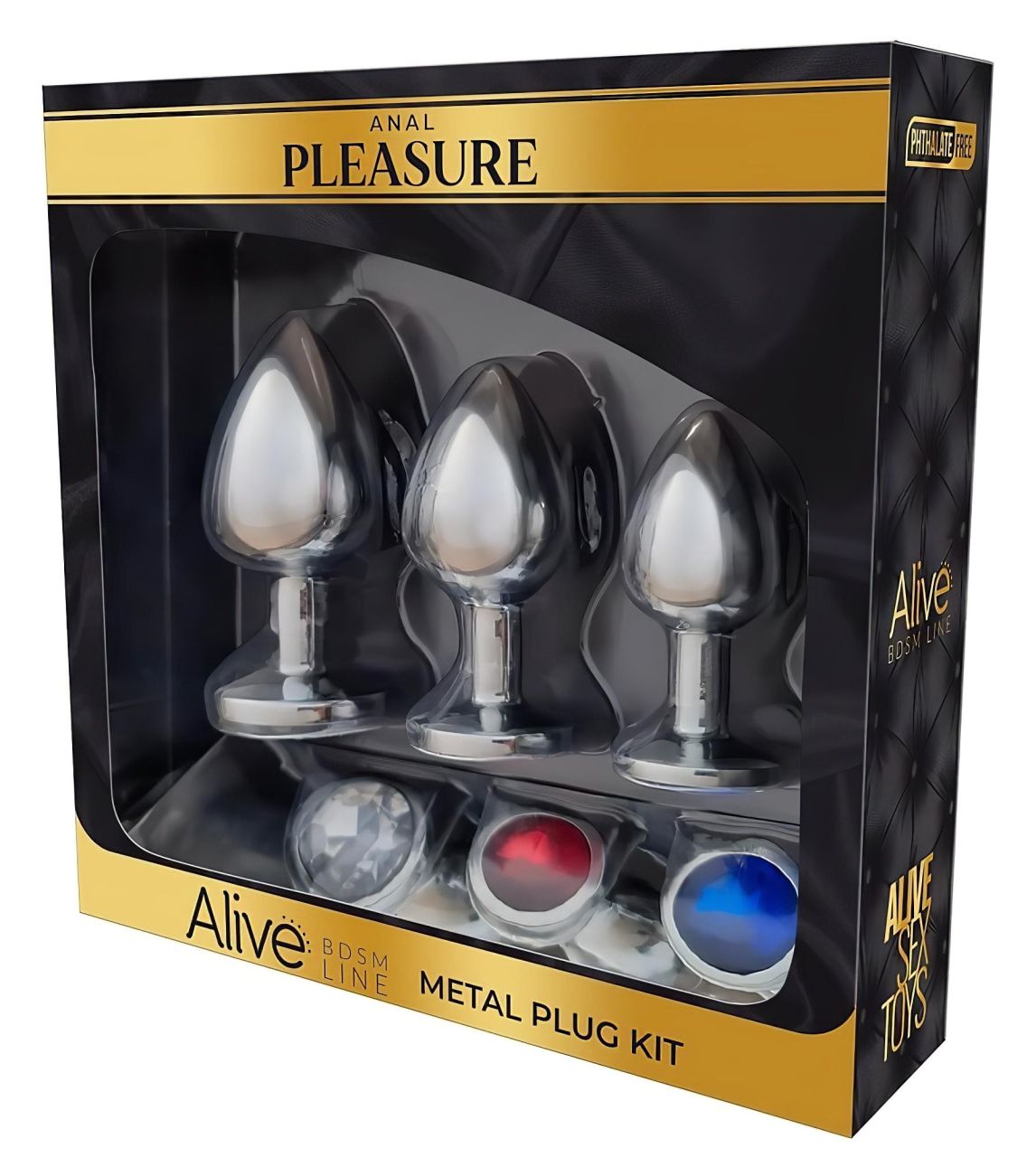 Alive Anal Pleasure - fém anál plug készlet (ezüst) Alive Anal Pleasure - fém anál plug készlet (ezüst)