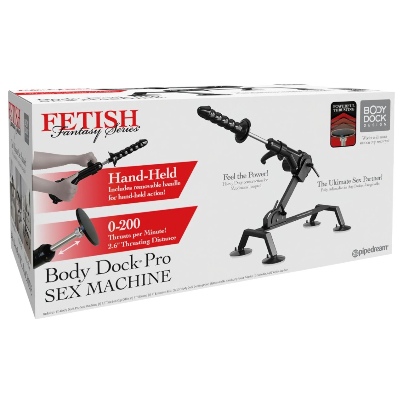 Fetish Body Dock Pro - szexgép (fekete) Fetish Body Dock Pro - szexgép (fekete)