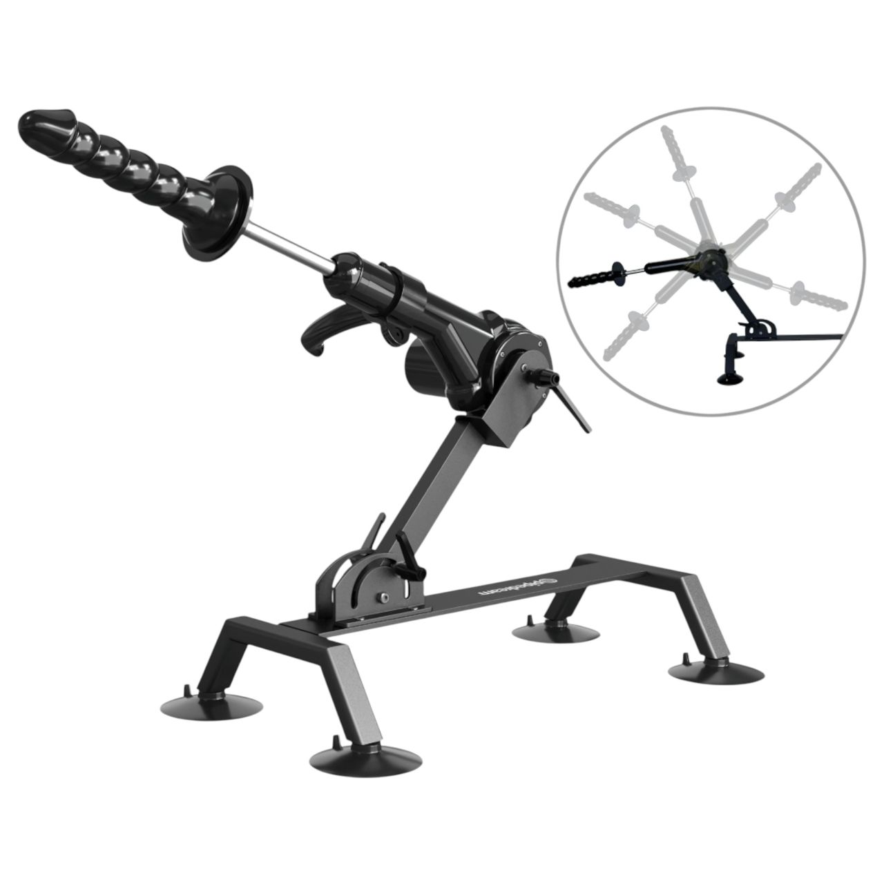 Fetish Body Dock Pro - szexgép (fekete) Fetish Body Dock Pro - szexgép (fekete)