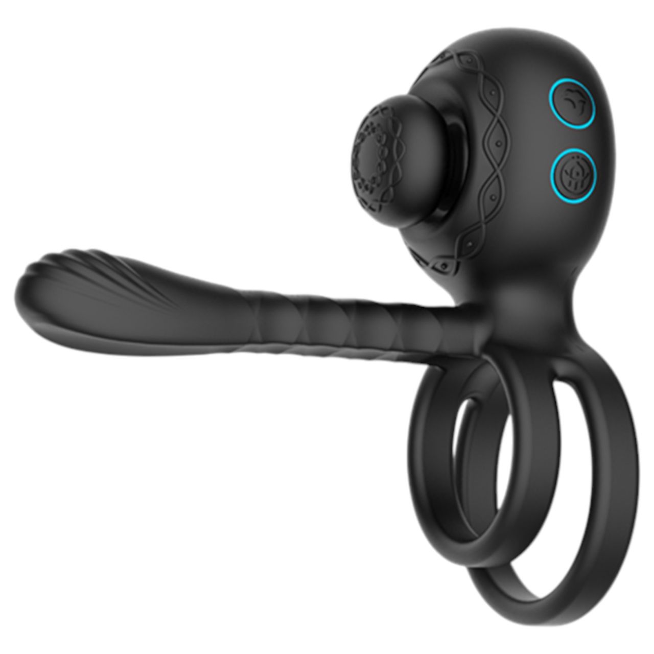 Biu-Biu - péniszgyűrű és párvibrátor (fekete) Biu-Biu - péniszgyűrű és párvibrátor (fekete)