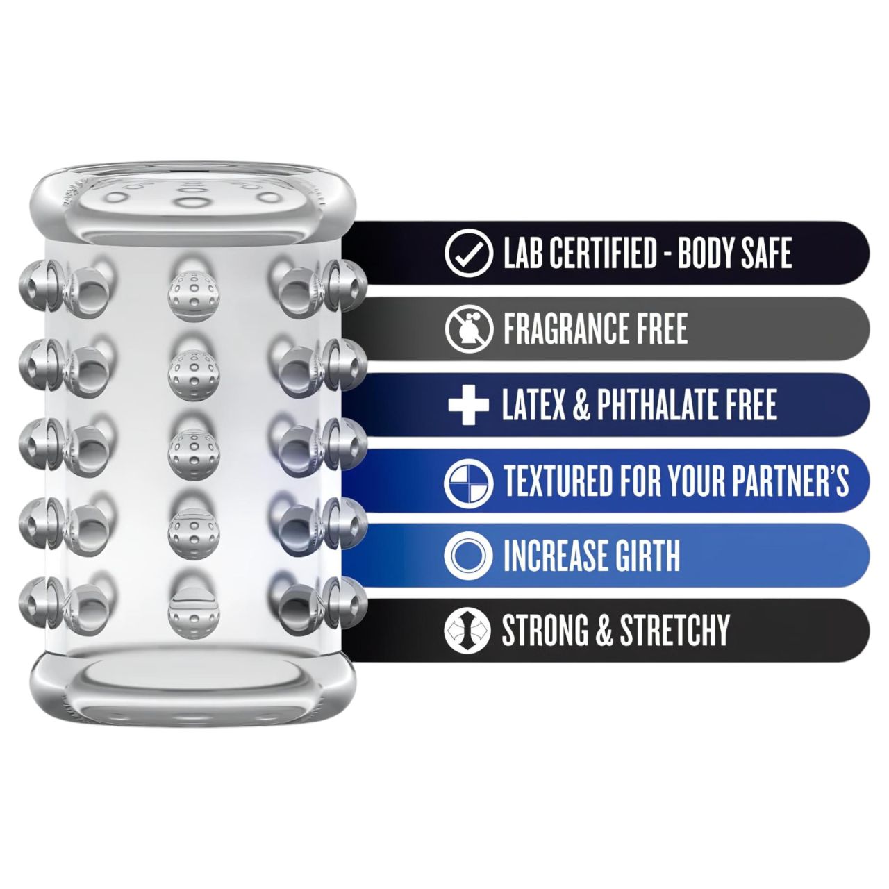 Stay Hard - pöttyös péniszmandzsetta (átlátszó) Stay Hard - pöttyös péniszmandzsetta (átlátszó)