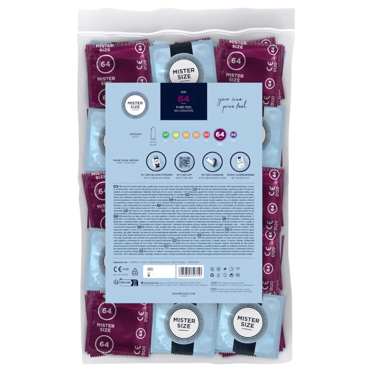 Mister Size vékony óvszer - 64mm (100db) Mister Size vékony óvszer - 64mm (100db)