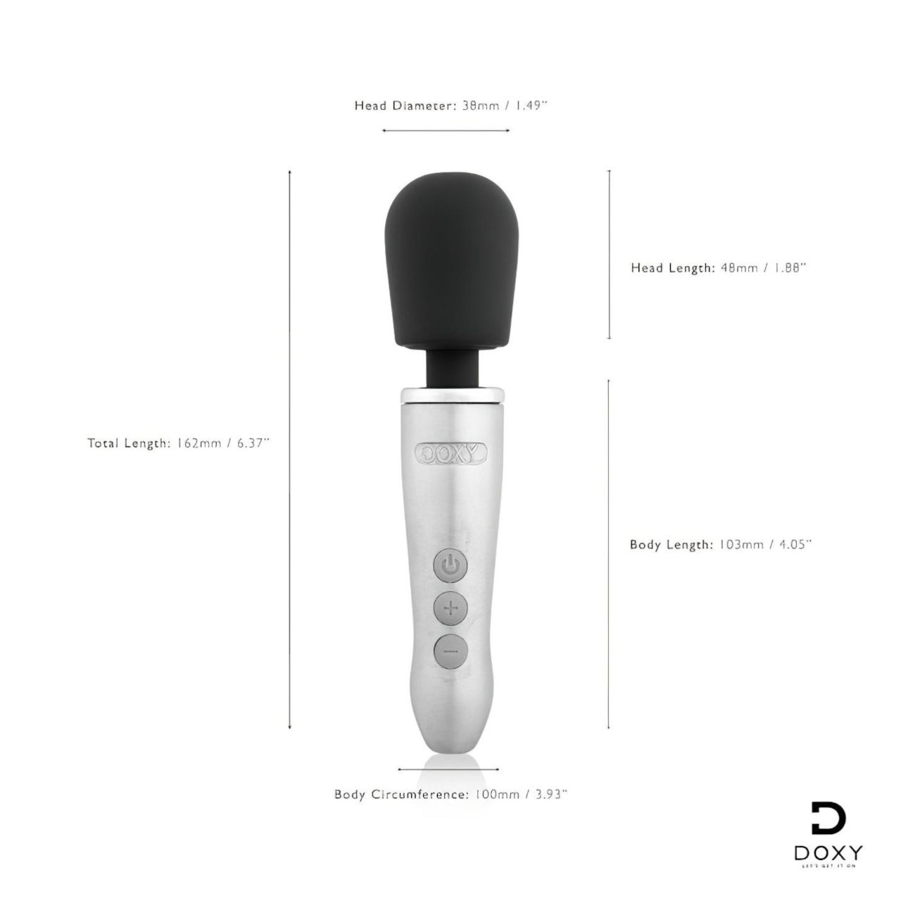 Doxy Go - masszírozó vibrátor (ezüst) Doxy Go - masszírozó vibrátor (ezüst)