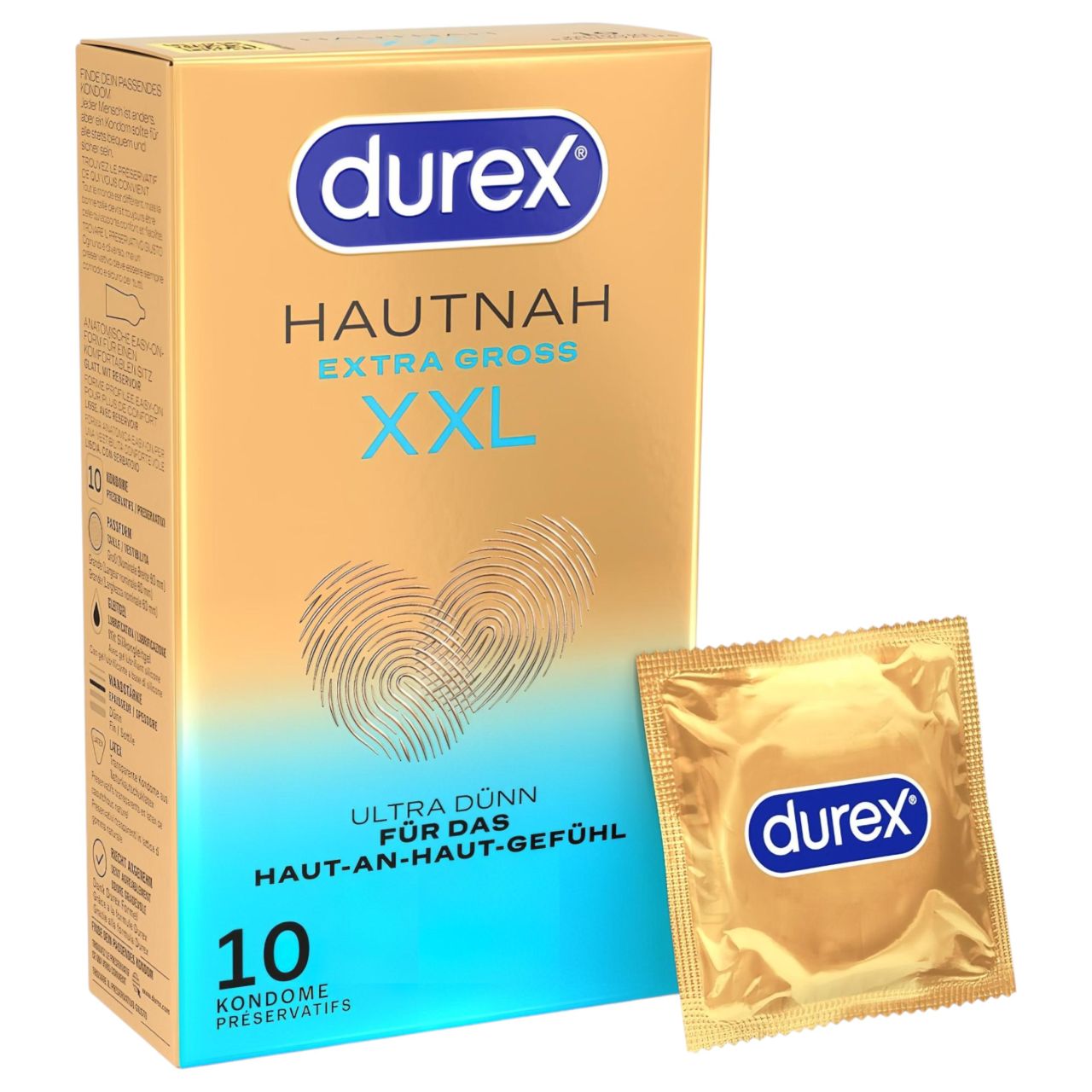 Durex Hautnah XXL- extra nagy óvszer (10db) Durex Hautnah XXL- extra nagy óvszer (10db)